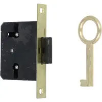 AMIG Meubelslot 25 mm inclusief sleutel mat messing