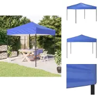 vidaXL Partytent, opvouwbaar, blauw, 3x3 meter - Partytenten en paviljoens