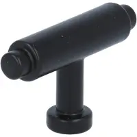 Online Deurbeslagshop T-knop FLO 50 mm zwart