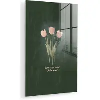 MuchoWow Tulpen - Roze - Tekst - Love