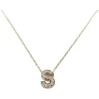 Christian Gouden ketting met s zirkonia hanger