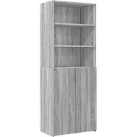 vidaXL Opbergkast 70x42,5x225 cm bewerkt hout grijs sonoma eikenkleur