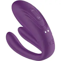 Mrow - koppel vibrator - oplaadbaar waterdicht 3 motoren - paars