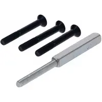 S2 montageset voor veiligheidsbeslag knop/kruk zwart deurdikte 38-43 mm