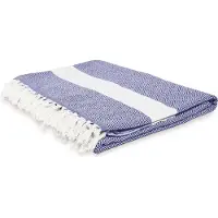 Lumaland - Deken - Sprei - 100% katoen - in verschillende kleuren verkrijgbaar - ca. 200 x 240 cm - Donkerblauw