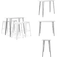vidaXL Barset - Barsets - Bar Set - Bar Sets - 5-delige Barset wit