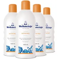 Melkmeisje 4x Bad en Douche Crème Honing 1000 ml