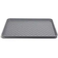 Nobleza Voerbakmat - Placemat - Voor hond en kat - XL - Rechthoek - Grijs - Anti slip - 58x42 cm
