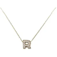 Christian Gouden ketting met r zirkonia hanger