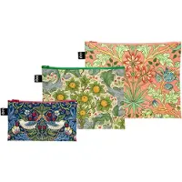 LOQI Zip Pockets - Hyacinth, Strawberry & Orchard gerecycled