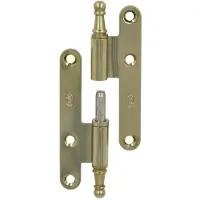 AMIG Paumellescharnier met kroonkop 100 x 56 x 2 mm rechts goud