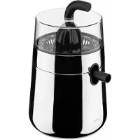 Alessi Elektrische citruspers TORU 32 cm, zilver / zwart, roestvrij staal,