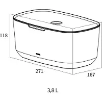 Tiger Tess - Opbergbox met deksel - Wit / Lichtgrijs