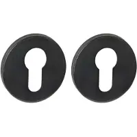 Intersteel Set van 2 cilinderrozetten Tira rond zwart Ø 52mm