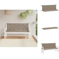 vidaXL Tuinbankkussens 2 st 150x50x7 cm oxford stof taupe