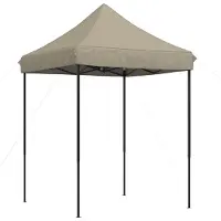 The Living Store De Living Store Partytent, inklapbaar, pop-up model, taupe kleur, afmetingen 200x200x306 cm