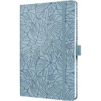 Sigel notitieboek - Jolie - A5 - hardcover - 174 pagina's - 80 grams - lijn - Blue Monstera - SI-JN353