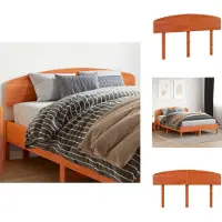 vidaXL Hoofdbord 150 cm massief grenenhout wasbruin