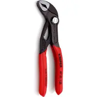 Knipex Cobra Hightech-Waterpomptang | 125 mm Lengte | Anti-Slip | Kunststof Bekleed | Grijs Geatramenteerd - 87 01 125 SB