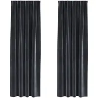 vidaXL Verduisterende gordijnen 2 st Donkergrijs 140 x 260 cm fluweel