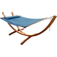 Axi Hawaii Hangmat set - Blauwe hangmat met houten frame
