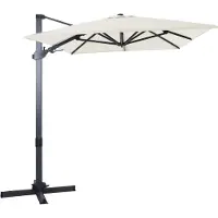 Axi Milad Premium Zweefparasol 200x300cm Antraciet/beige