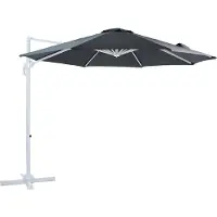 Axi Marisol Zweefparasol Ø 300cm Wit/grijs