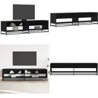 vidaXL Tv-meubel 180,5x40x46 cm bewerkt hout zwart