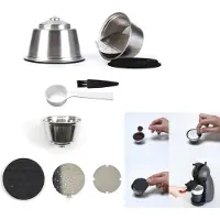 WDMT Herbruikbare Koffiecup voor Dolce Gusto – Navulbare RVS Capsule als Duurzaam Alternatief voor Wegwerpcups – Milieuvriendelijke Koffiecapsule – Zilver