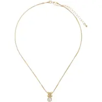 Behave – Ketting dames – Goudkleurig strik hanger & kristal – Nikkelvrij
