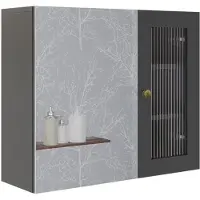 Vicco Malte Badkamerspiegelkast – 60 x 50 cm met spiegel Grijs