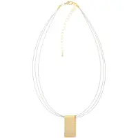 Behave – Ketting dames – 3-lijns staaldraad & gouden hanger – Nikkelvrij