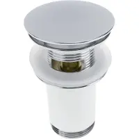 PRIMEMATIK - 9 cm aftapkraan. Stekker voor wastafel en universele badkamer G1-1 / 4 afgerond chroom