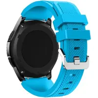 Strap-it Smartwatch bandje - siliconen bandje geschikt voor Huawei Watch GT 2 42mm / GT 3 42mm / GT 3 Pro 43mm - Amazfit GTS 1-2-3-4 - Mini / Bip / GTR 42mm - lichtblauw