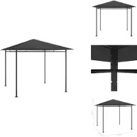 vidaXL Paviljoen 3x3x2,7 m, antraciet, 180 g/m² - Paviljoenen & feesttenten