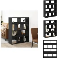 vidaXL Kamerscherm 100x33x125,5 cm bewerkt hout zwart