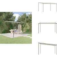 vidaXL Paviljoen, wit, 4x4 meter, 180 g/m² stof en staal - Paviljoenen & feesttenten