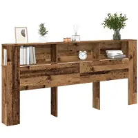vidaXL Hoofdeinde Kast Oudhout Bewerkt hout