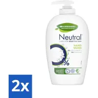 Neutral - Vloeibare Handzeep - Gevoelige Huid - 0% Parfum & Kleurstof - 100% Biologisch Afbreekbaar - 250 ml - Voordeelverpakking - 2 stuks