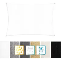 Lumaland Rechthoekige luifel van incl. spankoorden|Rechthoekig 2 x 3 m| 160 g/m² - wit