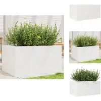 vidaXL Plantenbak 90x60x46 cm massief grenenhout wit