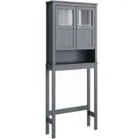 Vicco Toiletkast Bianco Grijs 69 x 171 cm, Model 54452