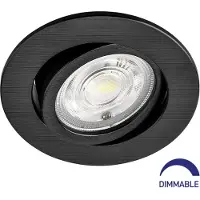 Braytron - LED inbouwspot - 7W DIM CCT - Zaagmaat 70mm - Buitenmaat 85mm - Zwart