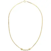 Behave – Ketting dames – Goudkleurig met glaskristal – 45 cm – Nikkelvrij