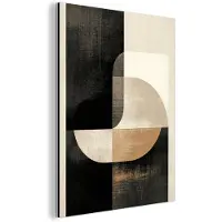 MuchoWow Aluminium schilderij 30x40 cm - Wanddecoratie metaal - Modern - Vierkant - Vormen - Metalen muurdecoratie woonkamer - Decoratie industrieel - Foto op dibond - Industriële accessoires slaapkamer