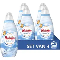 Robijn - Vloeibaar Wasmiddel - Klein & Krachtig - Stralend Wit -4 flessen -88 Wasbeurten - Vooordeelverpakking