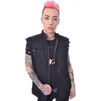 Chemical Black - Gothic Bodywarmer - Rafi Vest - S tot XXL - voor Mannen - zwart | Maat S