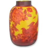 Baakman Vaas - "Pheasant" - Cameo glas - 34 cm hoog