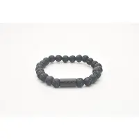 Josh -9313-Armband-Lava zwart-Heren-22,5cm