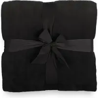 Lumaland - Deken - Knuffeldeken - Coral Fleece van 100% Microvezel - 150x200 cm - Zwart